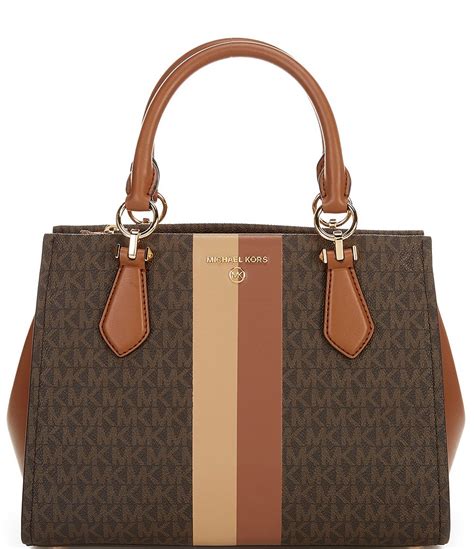 Michael Kors Marilyn Signature Logo Print Medium Satchel Bag